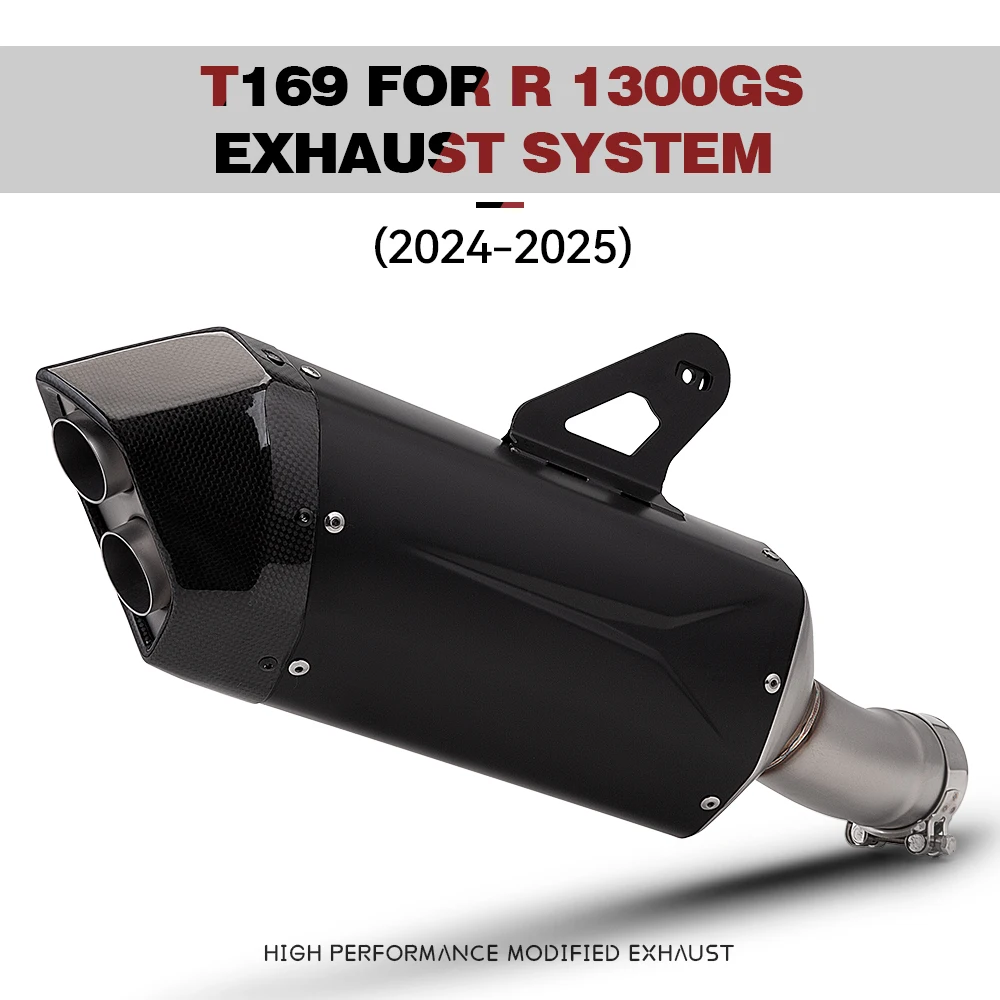 

Motorcycle Compatible Pipe Carbon Slip-On Exhaust 60mm For R1300GS ADV R1300R R1300RS 2024-2025
