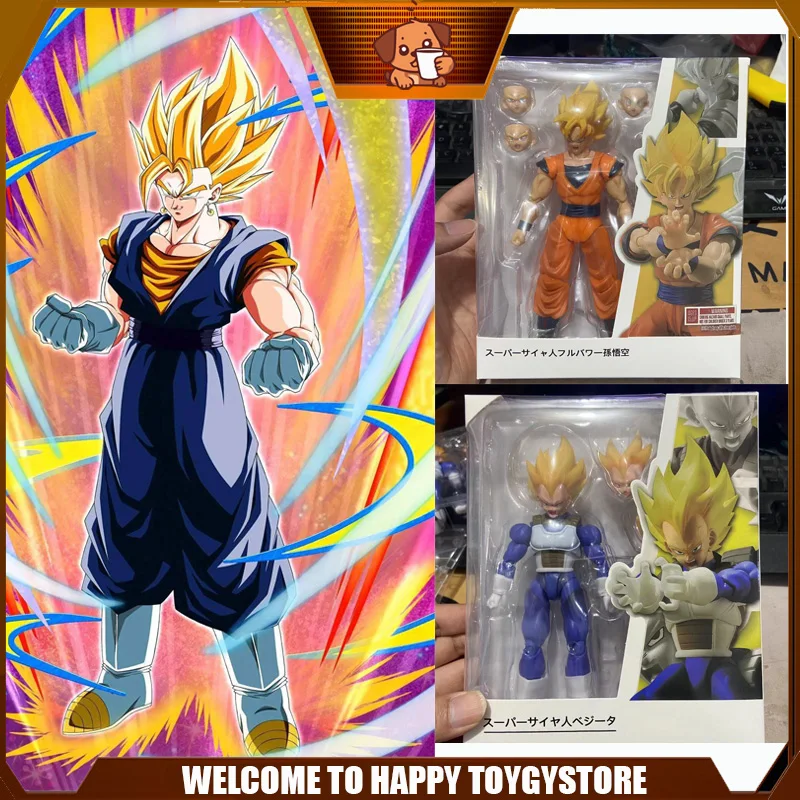 

Ko Bandai Dragon Ball Z S.H.Figuarts Super Saiyan Son Goku & Vegetto аниме фигурка модель коллекция модель игрушки