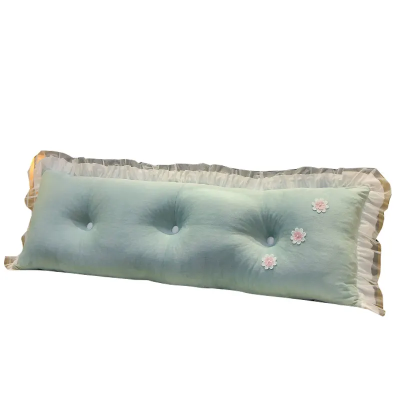 New bedroom pillow small fresh bedside cushion flower bedside backrest rectangular throw pillow tatami bed soft bag