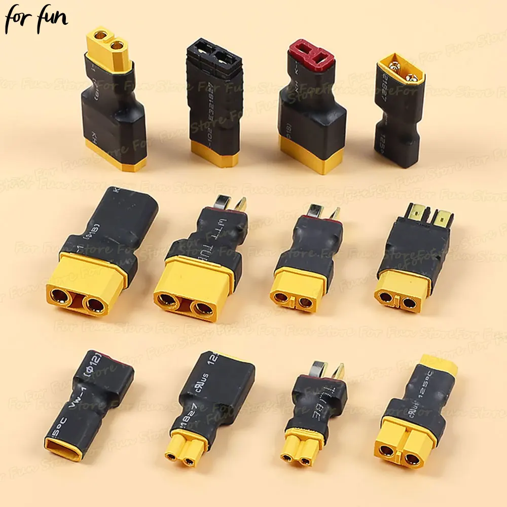 For Fun Adapter XT30 XT60 XT90 TRX T Plug Deans Male Female Conversion Plug Connector Wireless RC LiPo Battery Control Parts DIY view 3