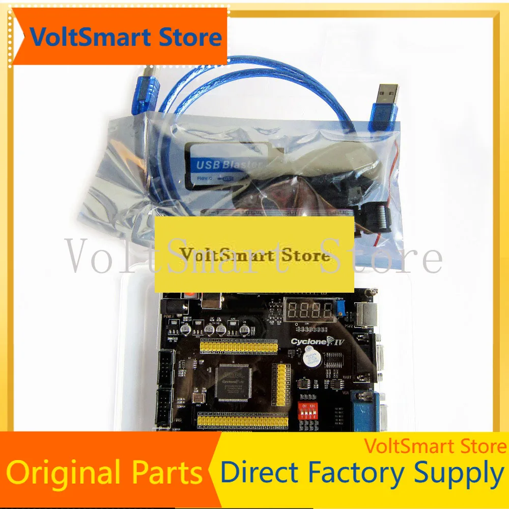 VoltSEducational DIY Kit For Altera CycloneIV FPGA, Includes EP4CE6 EP4CE10 PCB Board & USB Download Cable + Plastic Box
