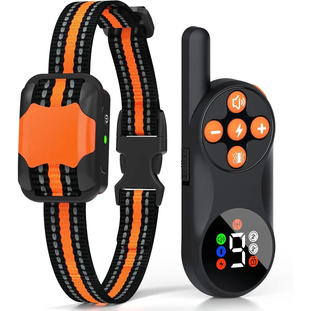 

Dog Training Collar with Remote, Shock Collar for Large Medium Small Dogs 10-120lbs, Waterproof Electric Collar Rechargeable wit