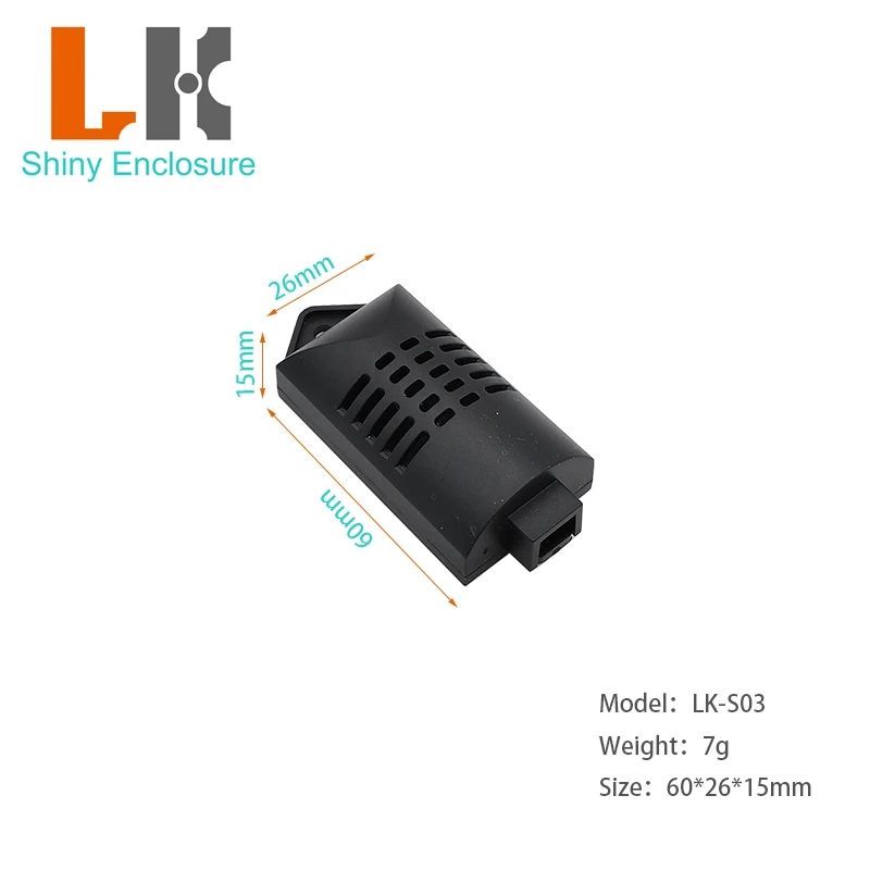 Mini Plastic Temperature Humidity Sensor Enclosure 60x26x15mm Housing Instrument Enclosures Smoke Air Box DIY Junction Box