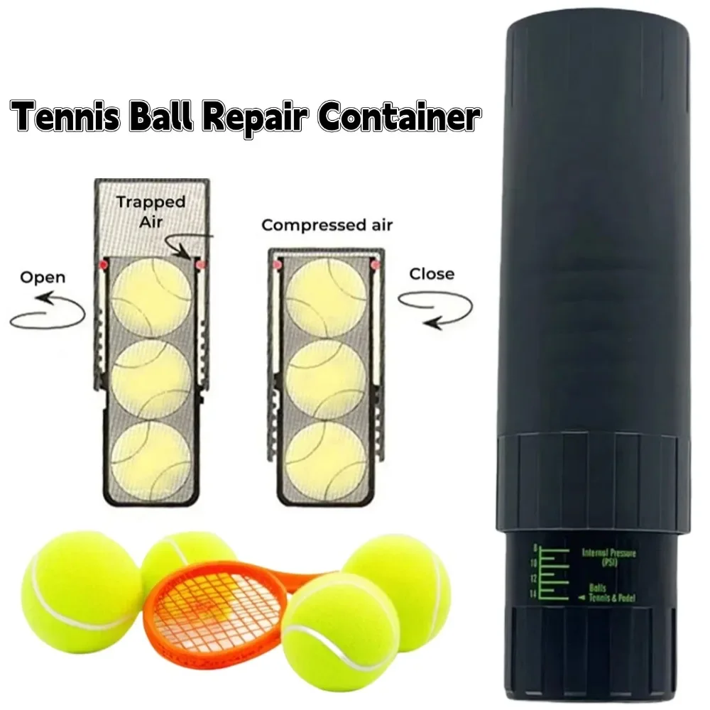 

Контейнер для ремонта теннисных мячей под давлением для восстановления теннисных мячей, защита под давлением, банка для хранения теннисных мячей