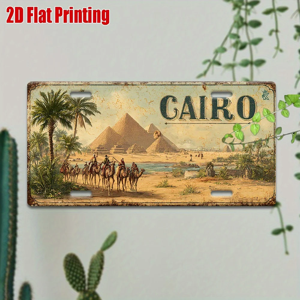 Vintage Metal Plaque for Decorative Use Only, Outdoor Wall Decoration, 