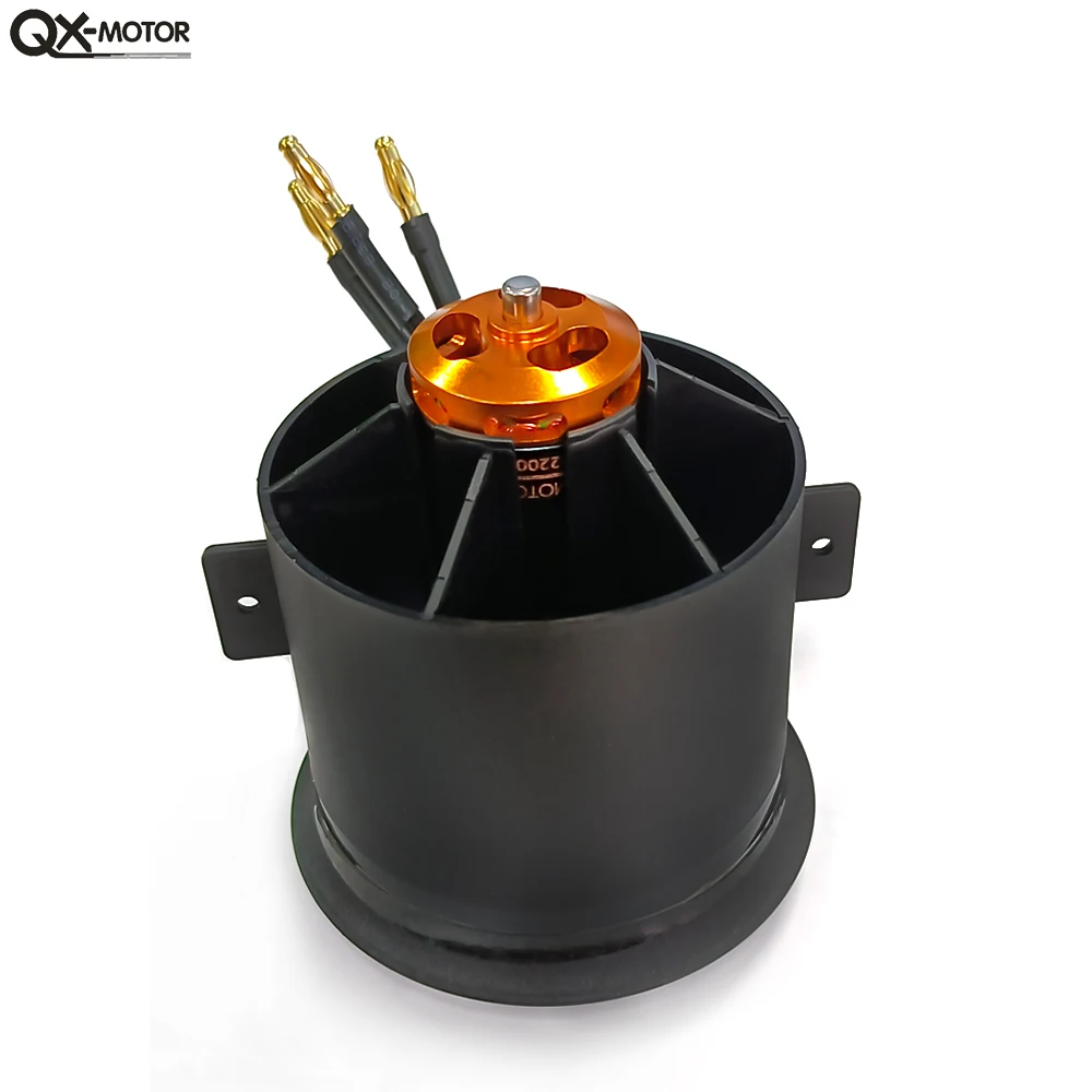 QX-MOTOR 70mm EDF 12-łopatkowy wentylator kanałowy CW CCW QF3027 2200KV Silnik bezszczotkowy 100A ESC Do zdalnie sterowanych części zabawek