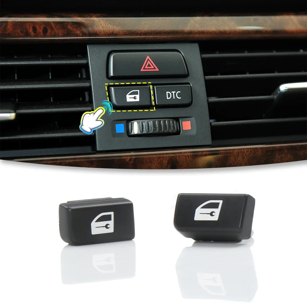 لسيارات BMW 1 3 Series E90 E91 جزء السيارة الداخلي لوحة القيادة فتح قفل الباب زر مفتاح التبديل غطاء تغليف 118 120 318 320 61319196713 #3