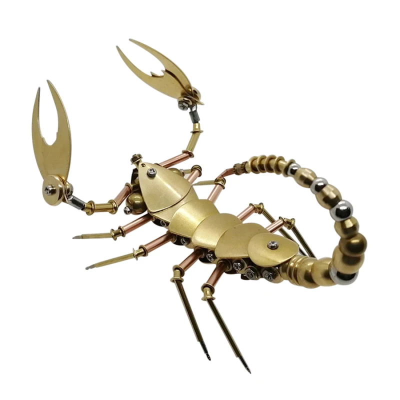 

3D Metal Mechanical Insects Scorpion Model Steampunk Assembled toy for kids Adult Gift Ornaments - Finished