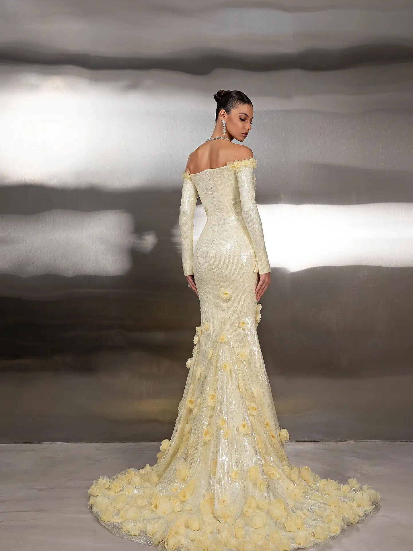 Vestidos de baile personalizados Ypmwzx Bateall Sereia até o chão Vestido de festa de coquetel vestidos فسات