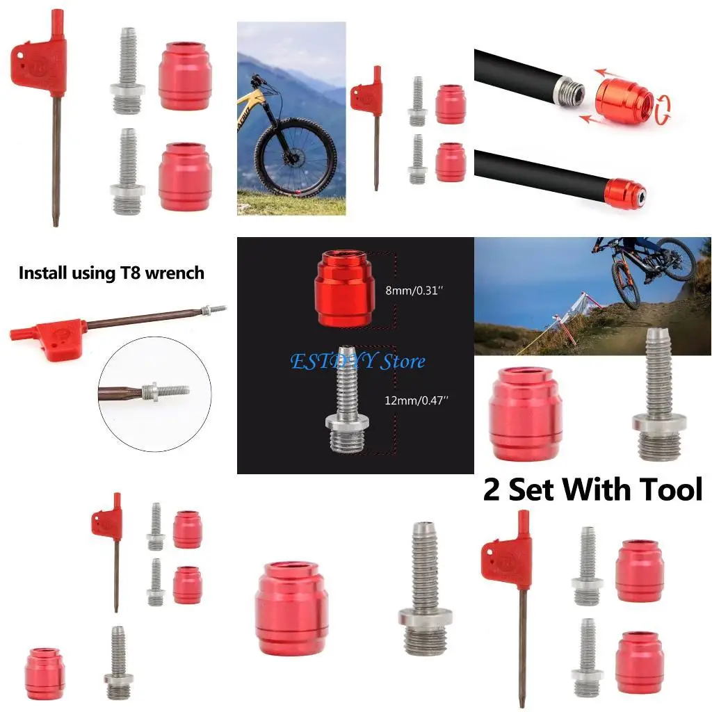 

G6DE Aluminum Alloy Bicycles Olived Insert Brake Olived Set Connecting Insert Set