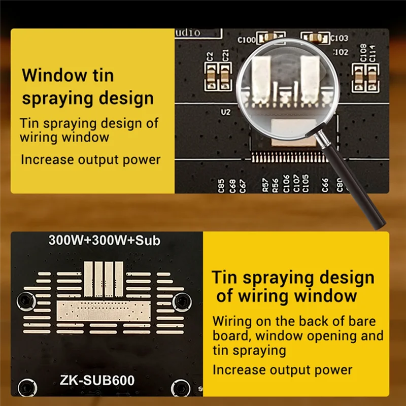 【NEW LISTING】SUB600 Integrated Bluetooth Digital Amplifier Board 2.0 Channel TPA3255 300Wx2 Bass Note Tuning AMP