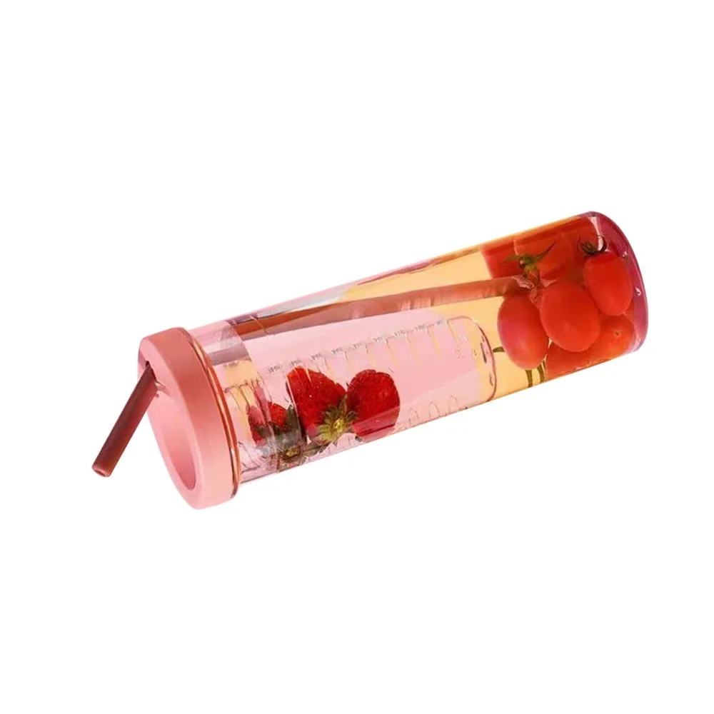 700ml Tube Cup Resin Leakproof Sippy Tumbler Built in Tube Matching Lid Multiple Color Options Beverage Container Travel Use