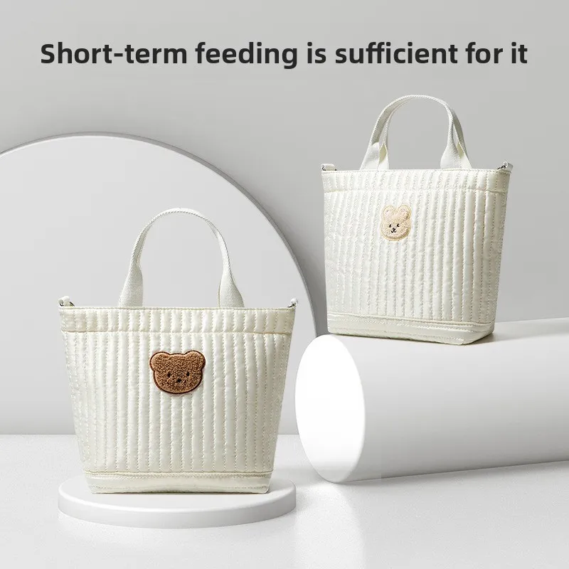 Handheld Mommy Bag Large Capacity Travel Storage Diaper Bag Multifunctional Single Shoulder Crossbody Oxford Fabric Baby Bag