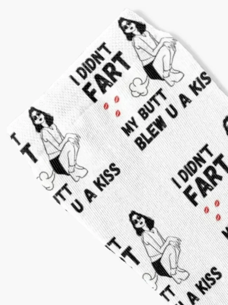 I didnt fart my butt blew you a kiss Socks man cotton custom sports Women Socks Men's