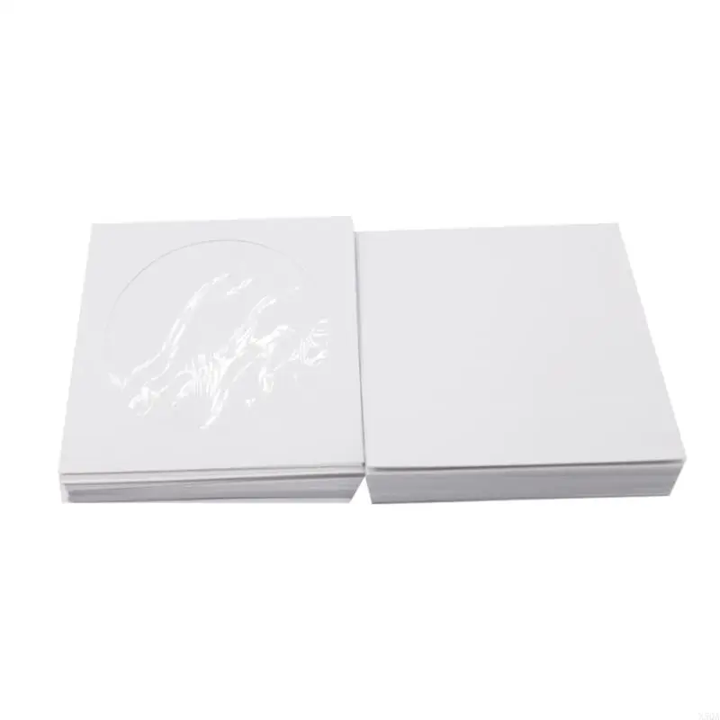 1 Set 12cm White Paper Disc Storage Bags Cover Compact Convenient Solution For CDs DVDs Photo Collections