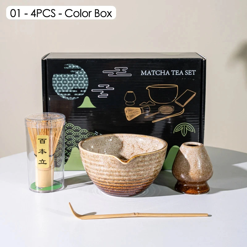 4/5/7PCS Japanese Matcha Set Safe Bamboo Whisk Teaspoon Tea Sets Indoor Beverage Shop Tea-making Tools Accessories