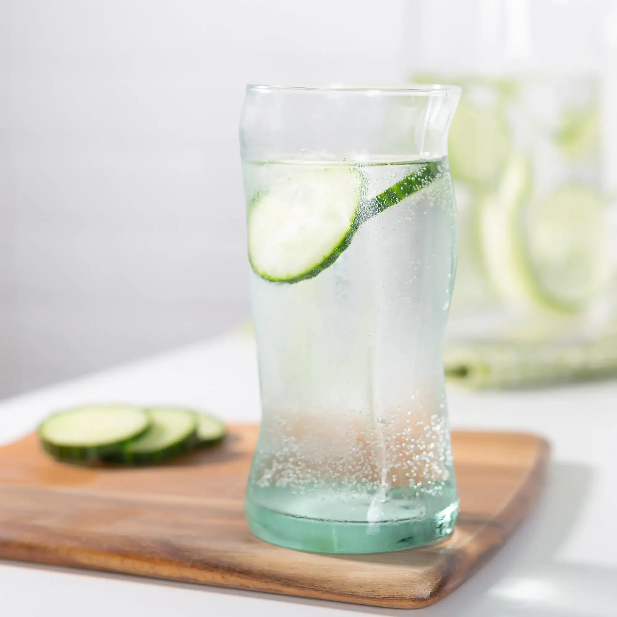 Clear Green Glassware, 14.9 oz