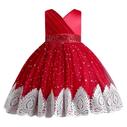 Kids Girl Tutu Birthday Princess Party Dress for Girls Infant Lace Children Bridesmaid Elegant Dress for baby Girls Clothes