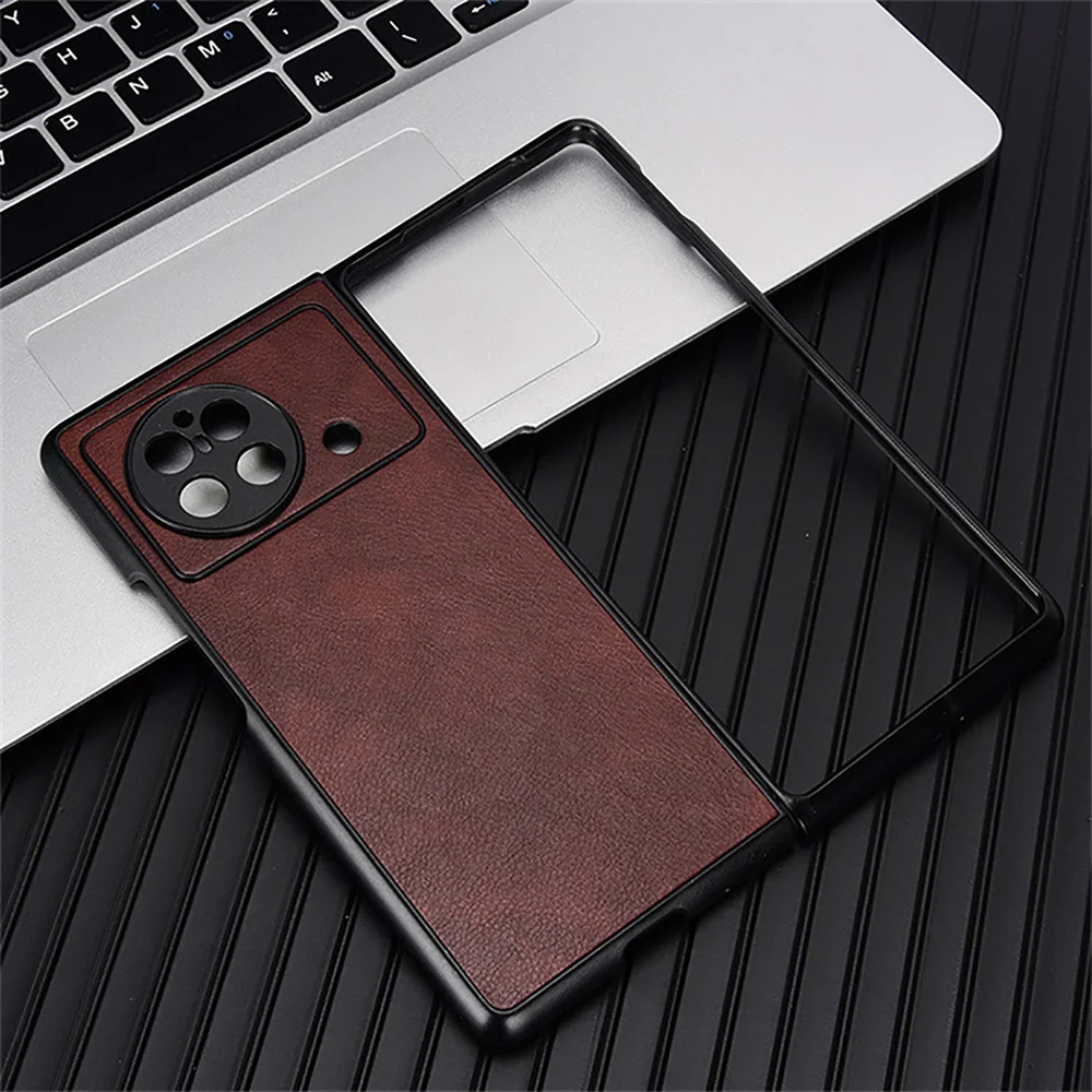 For Vivo X Fold PU Leather Phone Case Matte Cover Ultra Thin Shockproof Folding Protection Case For Vivo X Fold Cover Coque