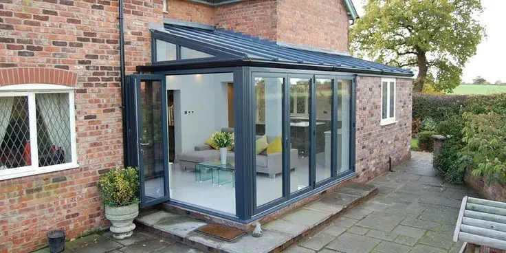 Exterior Doors Thermal Break Aluminum Door Bifold Patio Folding Glass Doors Outswing Energy Efficient Vertical Accordion Door