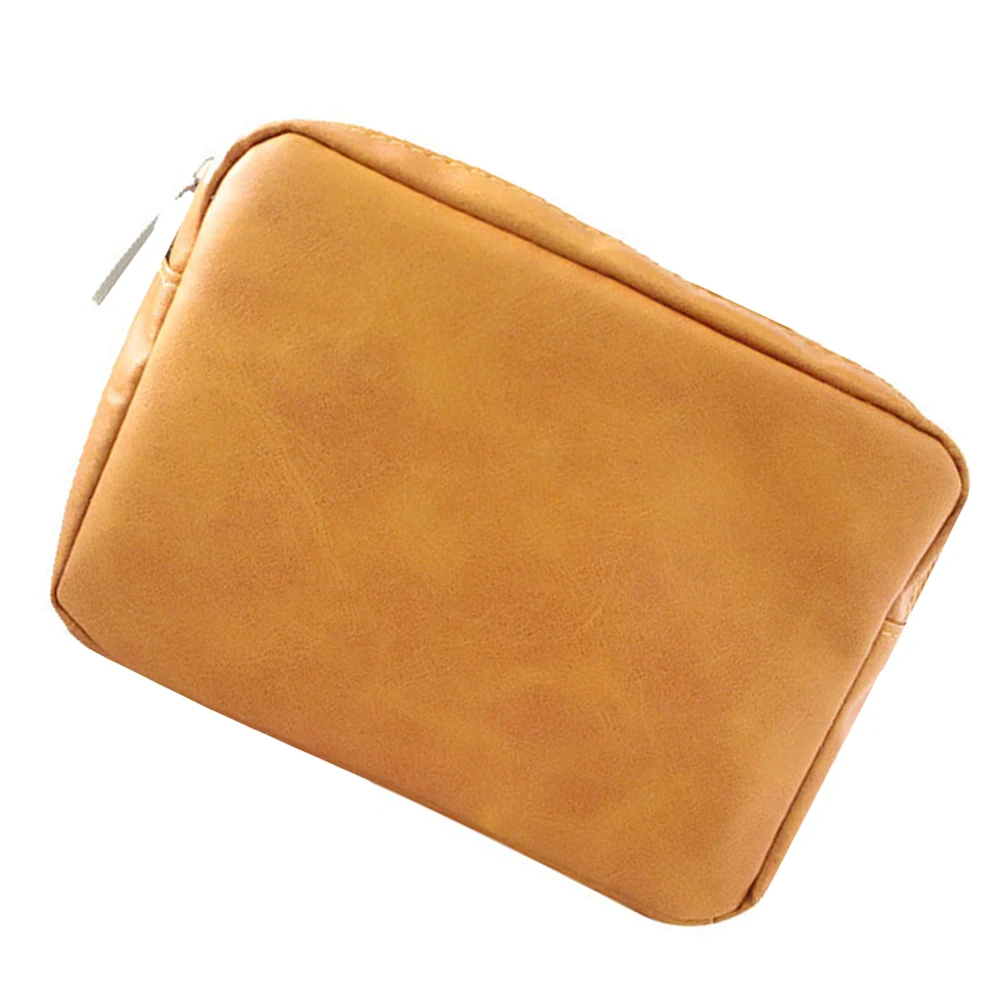 

Data Cable Bag ganizer PU Simple Hard Drive Pouch Case Earphone Travel Durable Lightweight Large Capacity