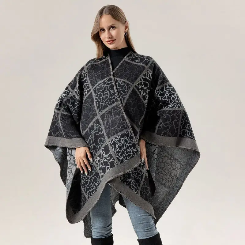 New high-end women's shawl, scarf, and warm nap cape