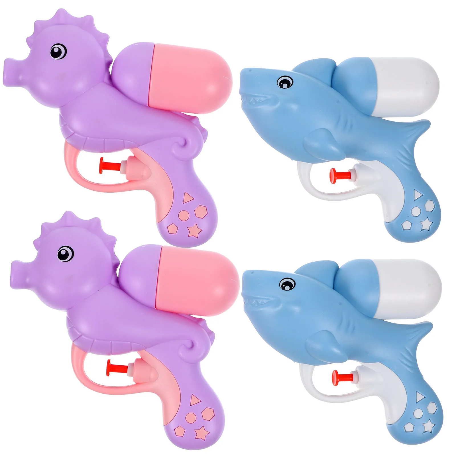 

4 pcs Cartoon Water Shooters Kids Beach Party Favor Toy for Summer Outdoor Water Spraying Tank Activities Fun