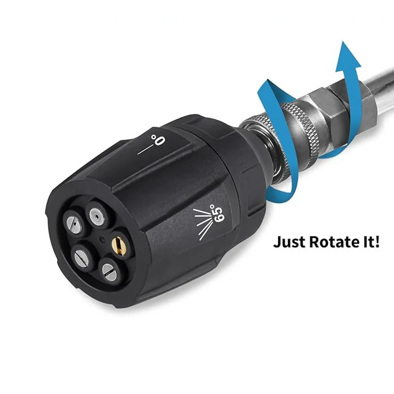 Multifunctional 5in1/6in1 Quick Connect Adapter High Pressure Turbo Nozzle Adapter High Pressure Washer Nozzles