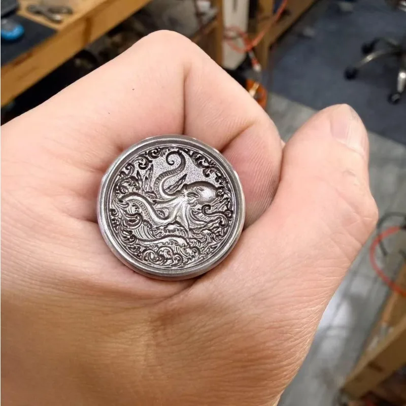 3D Octopus Jewelry Stamp Steel Metal Punch Tool for Silversmiths Marine Sea Creature Embossing Die Bench Tool
