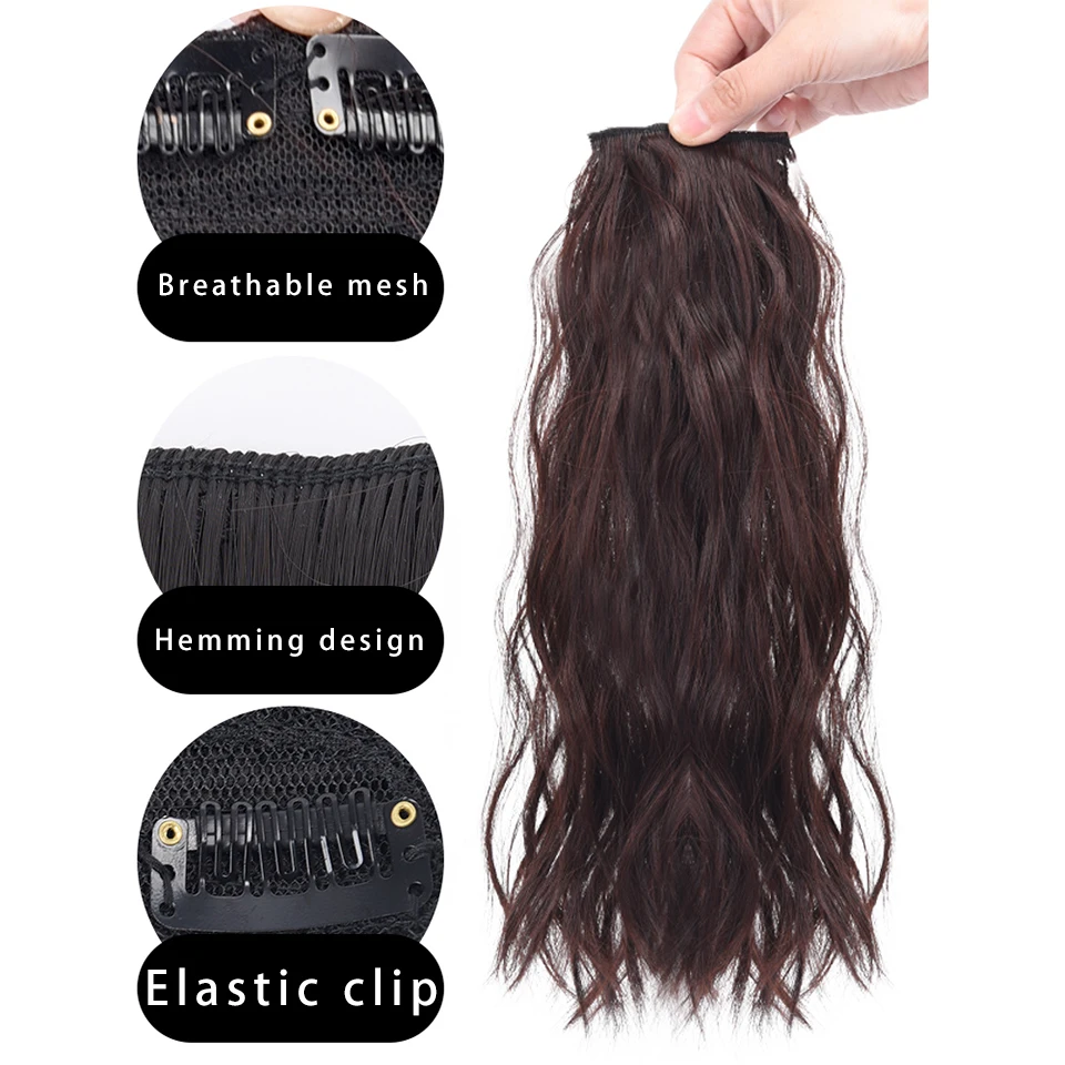 BeautyEnter Synthetic hair Bangs Hair Extension Fake Fringe hair Water ripple hair pad HighTemperature wigs