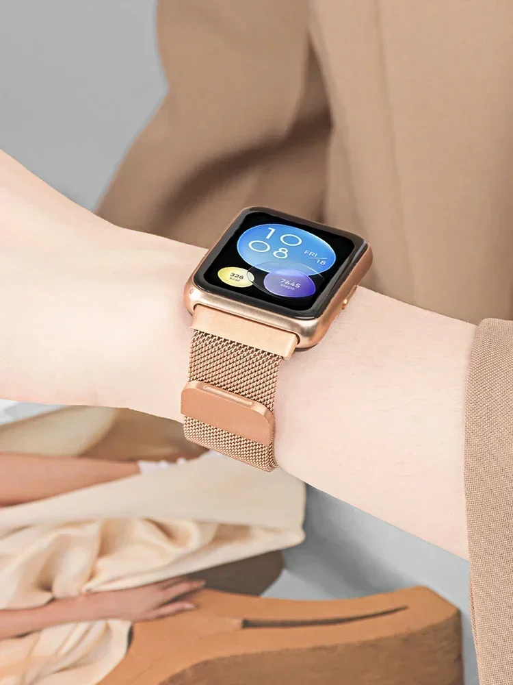 Milanese Loop Band für Huawei Watch FIT 2 Armband Smart Magnetisches Edelstahl-Metallarmband für Huawei Watch Fit 2 Zubehör