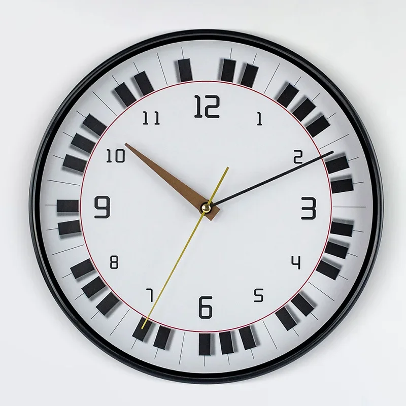 Simple modern black and white wall clock living room classroom quartz clock modern simple plastic digital clock