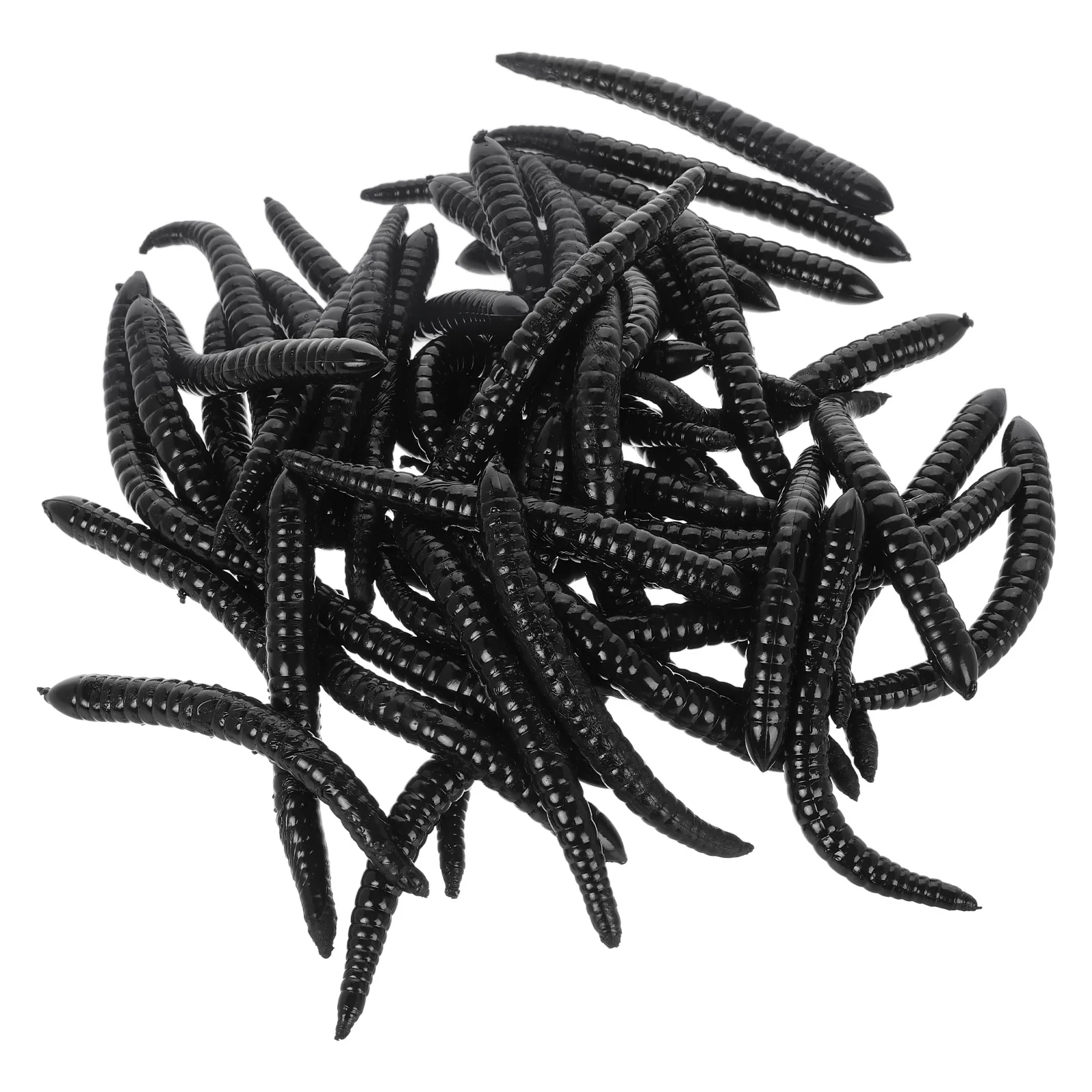 50 Stuks Realistische Tpr Nep Kruipende Wormen Halloween Prank Props Levensechte Rupsen Feestartikelen Prank Items