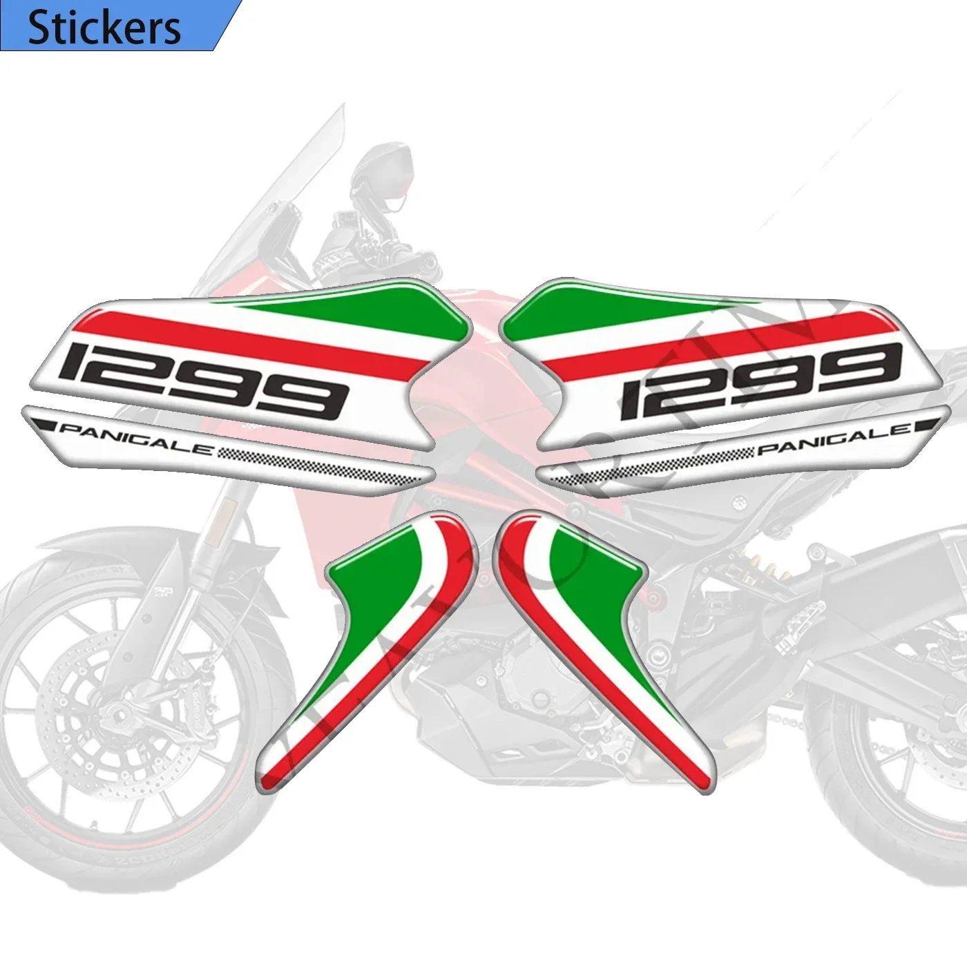 

Motorcycle Decals Gas Fuel Oil Kit Knee Fish Bone Protector For DUCATI PANIGALE V2 899 959 1199 1299 Tank Pad