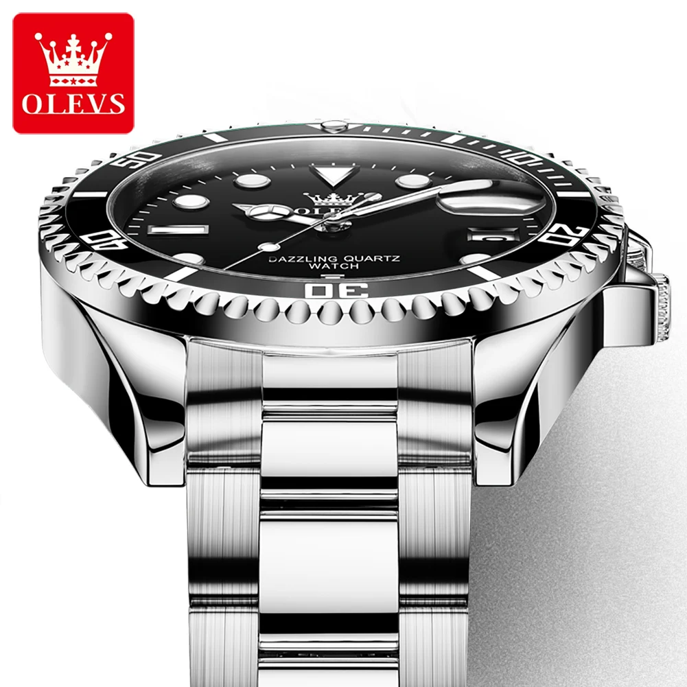 OLEVS 5885 Original Luxury Men's Watch Diving Series Waterproof Auto Date Man Hand Clock