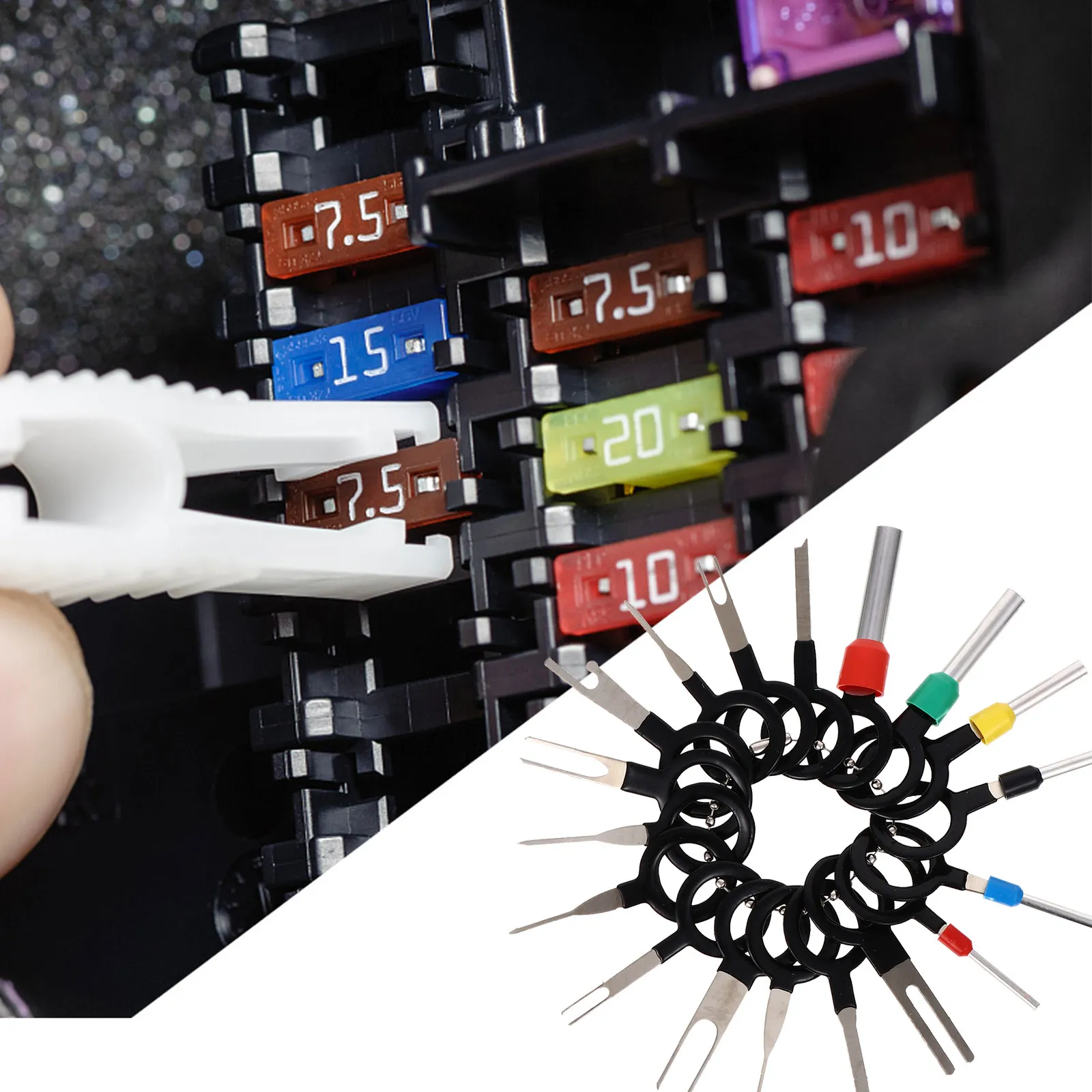60Pcs Terminal Removal Tool Kit Flexible Pin Puller Set Car Connector Crimp Extraction Harness Repair Auto Parts