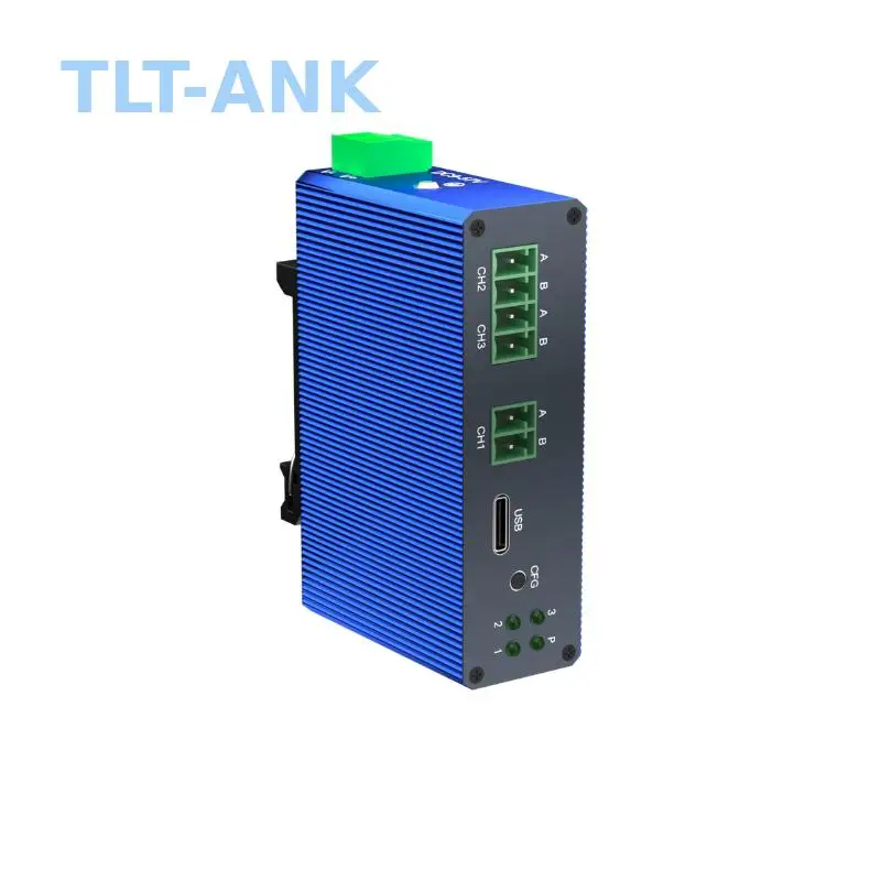 Industrial Grade Two Master One Slave Multi Slave RS485 HUB RS485 Repeater Cache Optoelectronic Isolation Modbus Dual Master Hub