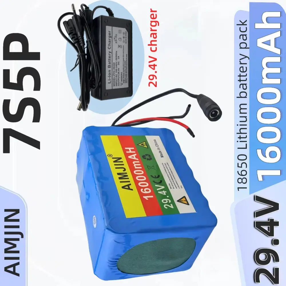 

18650 Lithium-Ion Battery Pack for Wheelchair 500W 29.4V 16000mAh with Built-in BMS 7S5P 24V 16Ah High Capacity Wheelchair Batte