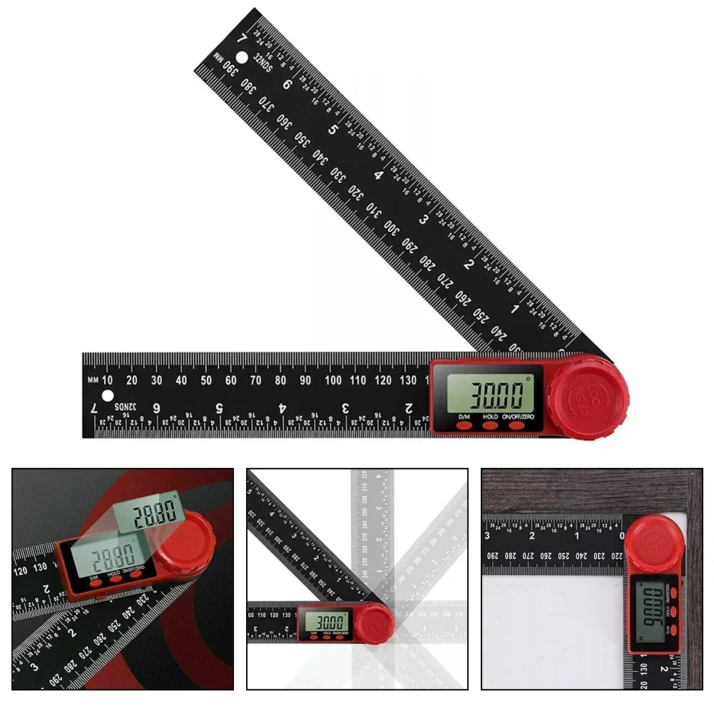 2-in-1 Digital Angle Meter Inclinometer Digital Angle Ruler Electronic Goniometer Protractor Angle Finder Measuring Tool