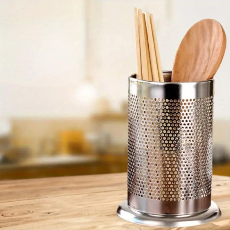 Easy Install Wall Mounted Cutlery Storage Rack 1PC Stainless Steel Chopstick Spoon Fork Holder for Small Kitchen