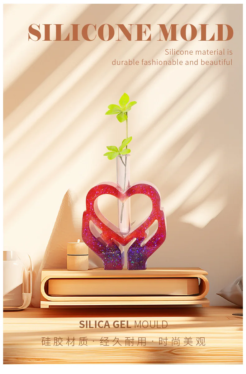 Tropfform DIY Herz Blume Silikonformen Weihnachten Vase Zweig Hydrokultur Blumenarrangement Arrangement Form Halloween – Detail 12