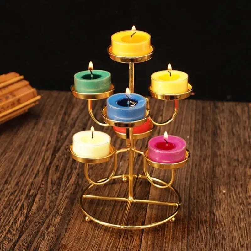 

581D Metal Holder 3 Layer Candlesticks Stand Table Centerpieces for Bedroom Home Wedding Parties Dinner Decorations