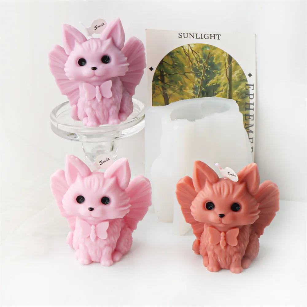 

Wing Cat Candle Silicone Mold Handmade Aromatherapy Candle Expansion Gypsum Decoration Gift Handmade