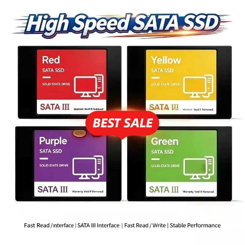 2026 New 2.5 Inch SATA3 SSD 500GB 1TB 2TB 4TB Internal Solid State Hard Drive for Laptop Desktop PC Max Pro Ultra Speed