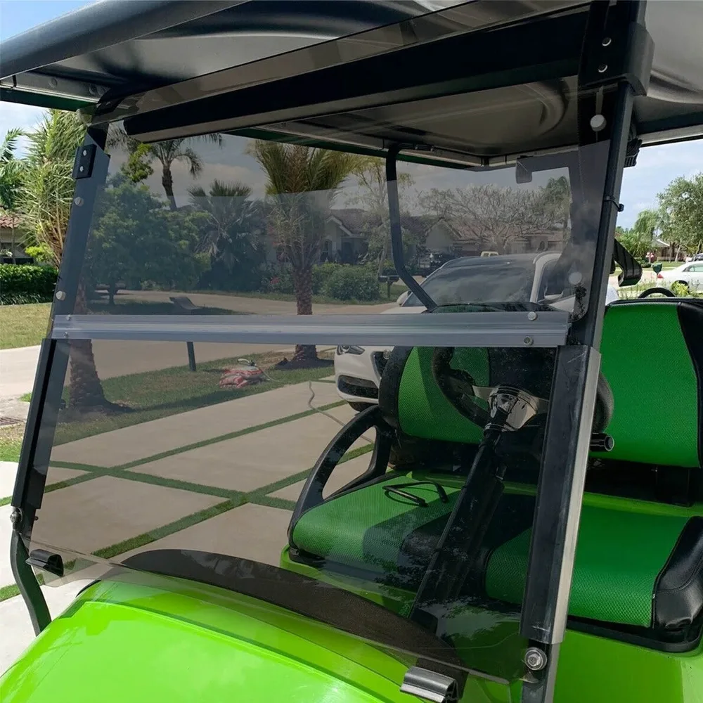 

Tinted Folding Windshield Golf Cart Windscreen For Club Car Precedent 2004-UP