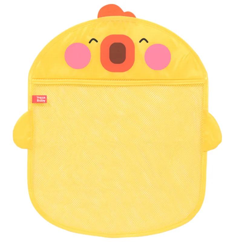 ของเล่นอาบน้ำในห้องน้ำ ถุงเก็บของเด็ก ลายการ์ตูน เป็ดเหลือง อุปกรณ์อาบน้ำ ตัวกรองน้ำ