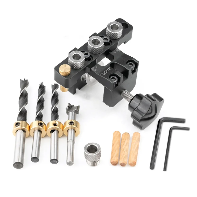 

Регулируемый зажим для дюбелей, деревообрабатывающий карман, 3 в 1, приспособление для отверстий, направляющая для сверления, локатор, перфоратор, инструменты, набор дюбелей A