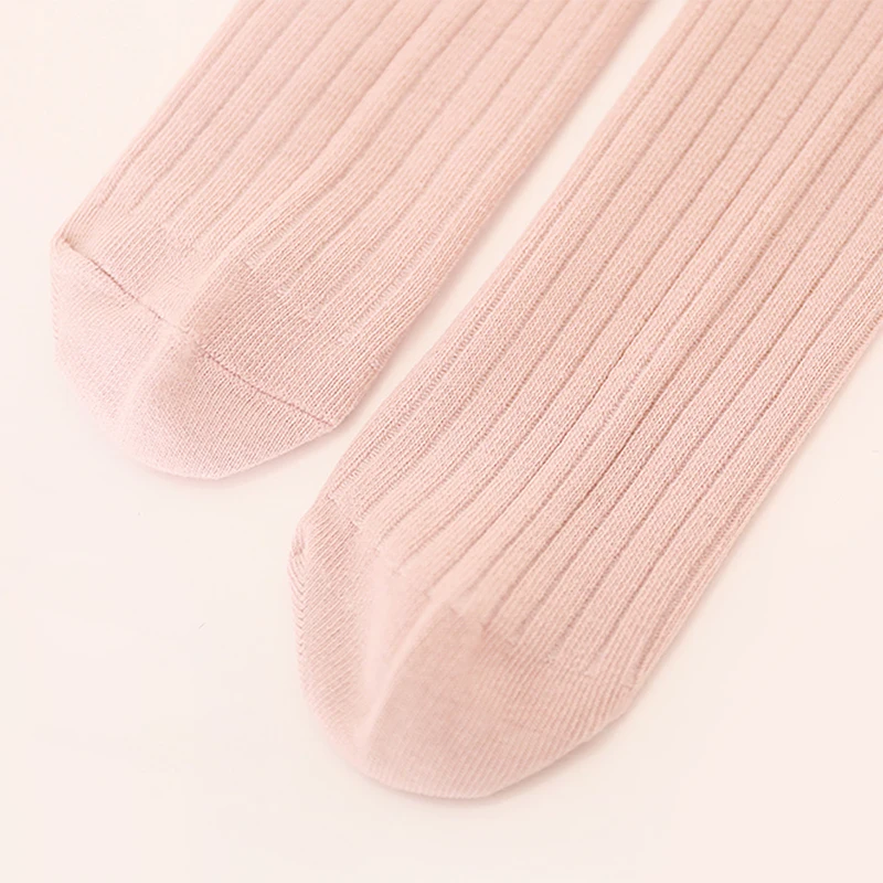 Baby Boys Girls Knee High Long Socks Cotton Ribbed Knit Long Tube Socks Stockings for Kids Adults