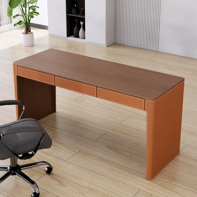 

Легкий роскошный современный элитный кабинет для дома, офисный стол из орехового дерева