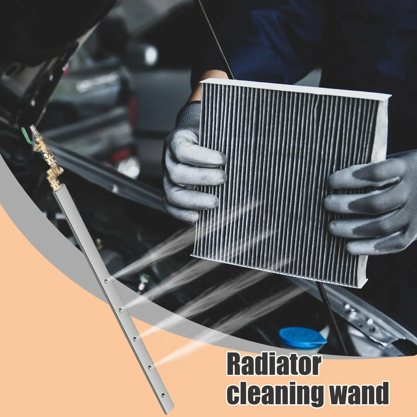 Radiator Cleaner Radiator Cleaning Wand Car Pressure Wash Water Tank Washer Stick Radiator Cleaning Tool For Truck Vehicle